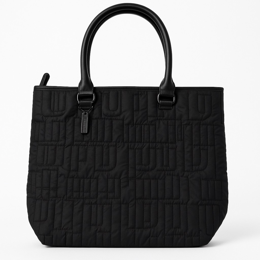 Puma Black Quilted Tote Bag Gym Bag Everyday